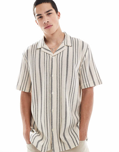 Revere Textured Stripe Shirt