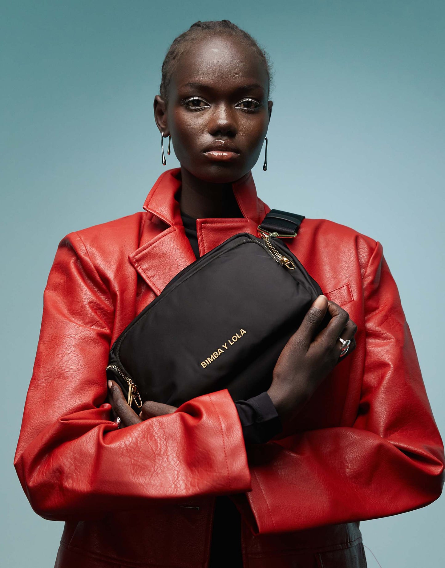 Medium Nylon Pouch Crossbody Bag