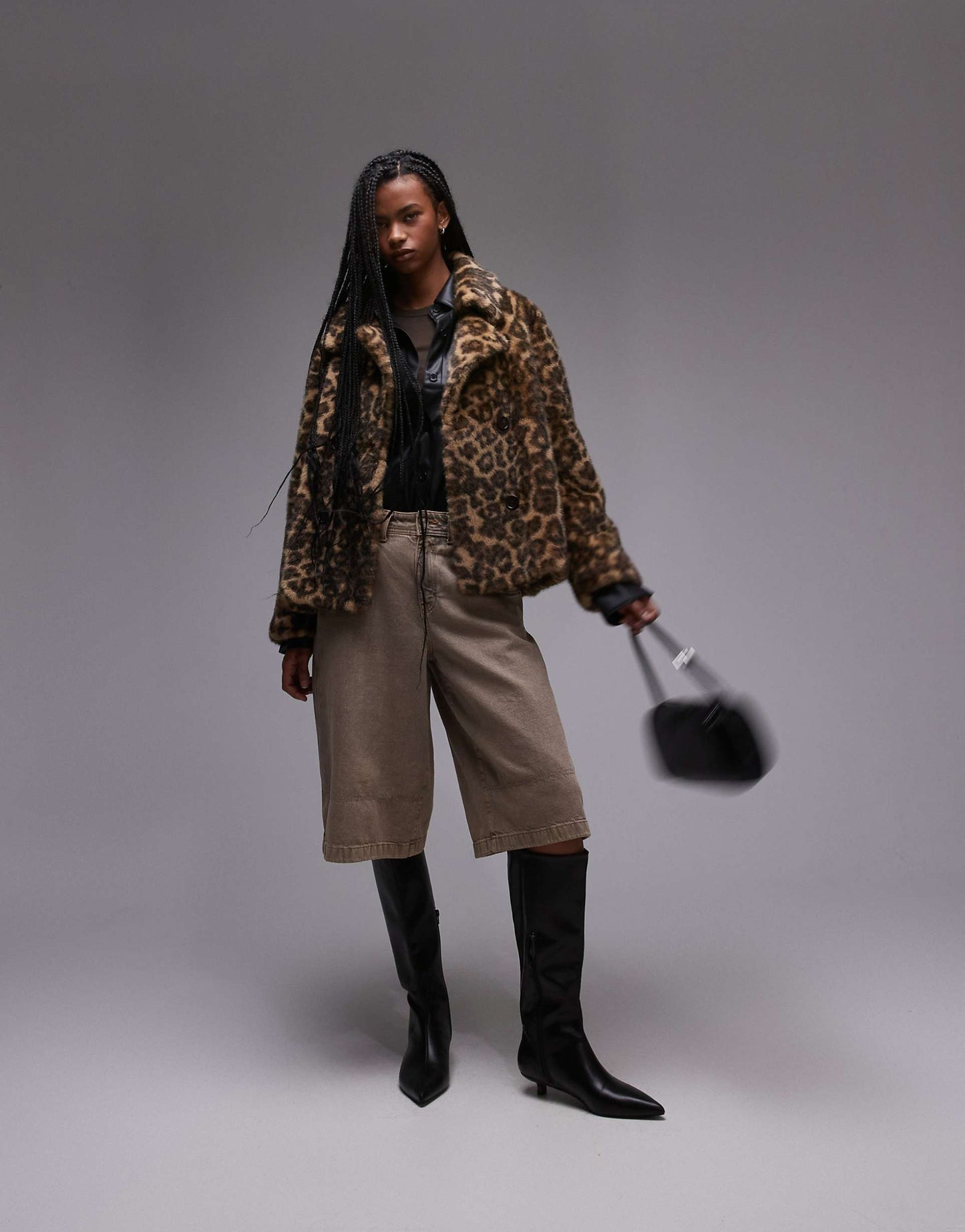 Leopard Print Fur Jacket