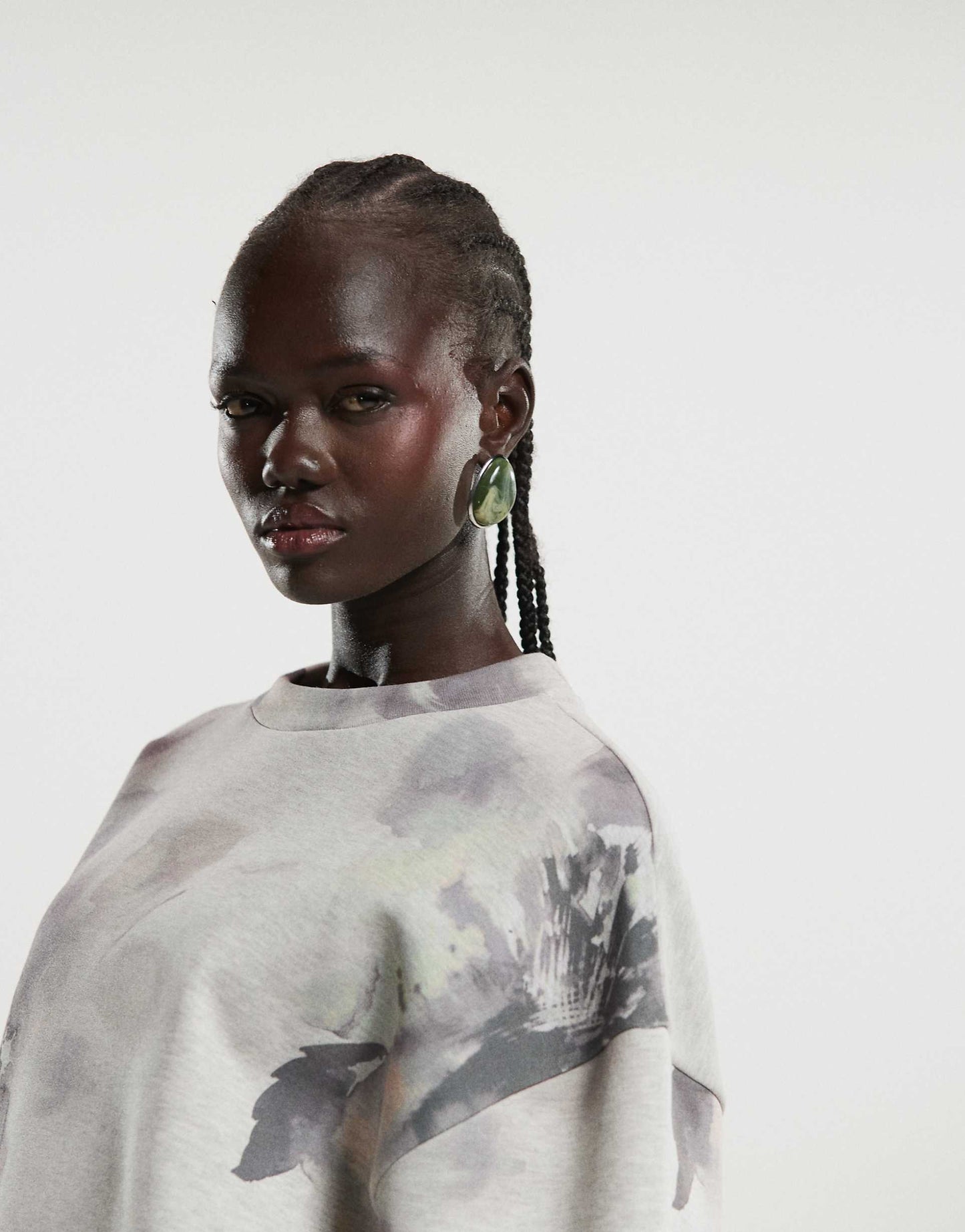 Co-Ord Oversized Sweatshirt With All Over Floral Print