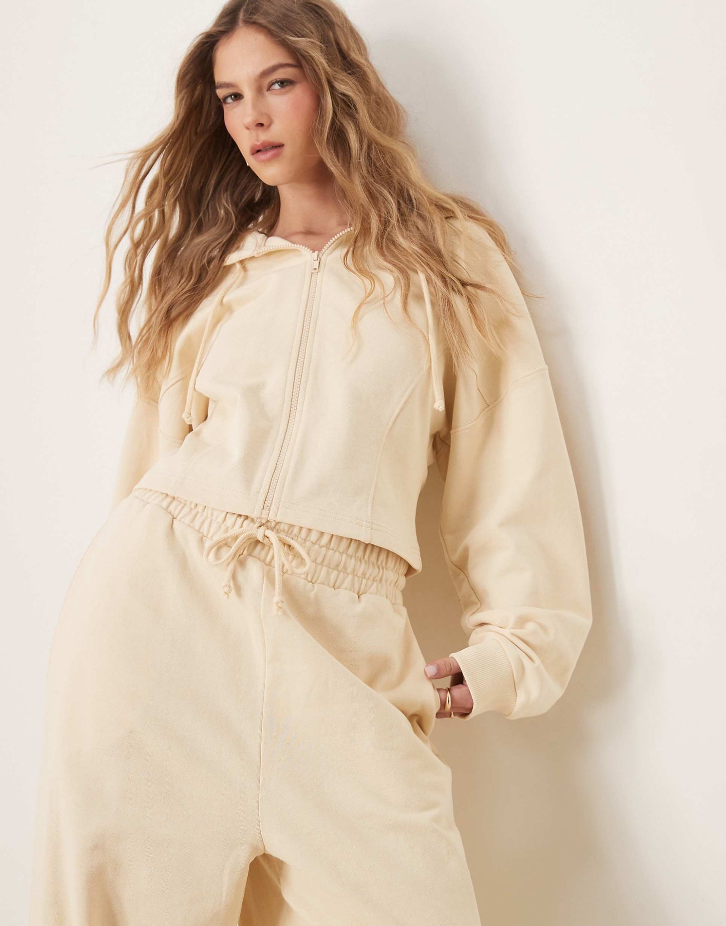 Seam Detail Co-Ord Zip Through Hoodie