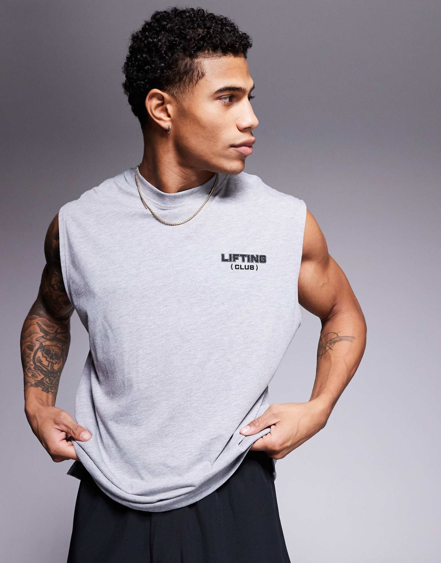 Back Print Oversized Heavyweight Cotton Pump Training Tank With Quick Dry Finish