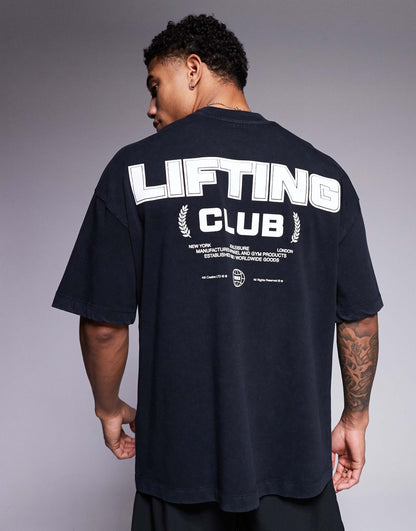 Back Print Boxy Heavyweight Cotton T-Shirt With Quick Dry Finish