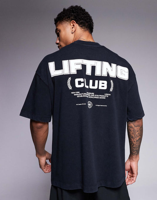 Back Print Boxy Heavyweight Cotton T-Shirt With Quick Dry Finish