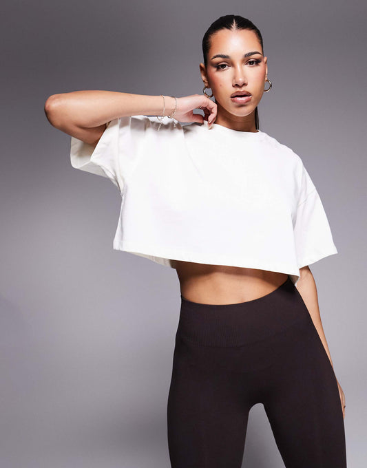 Icon Heavyweight Cotton Cropped T-Shirt With Quick Dry Finish