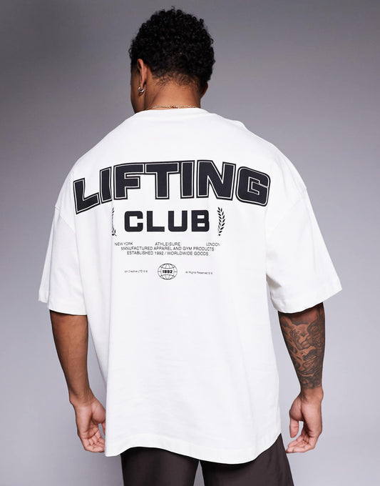 Back Print Boxy Heavyweight Cotton T-Shirt With Quick Dry Finish