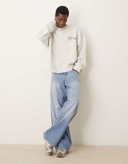 Oversized Sweatshirt With Chest Print