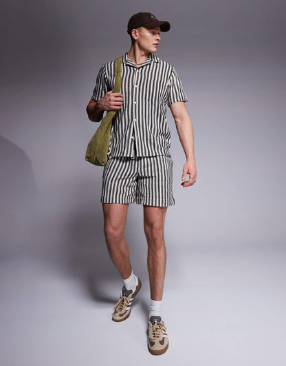 Crochet Short Sleeve Beach Shirt Co-Ord