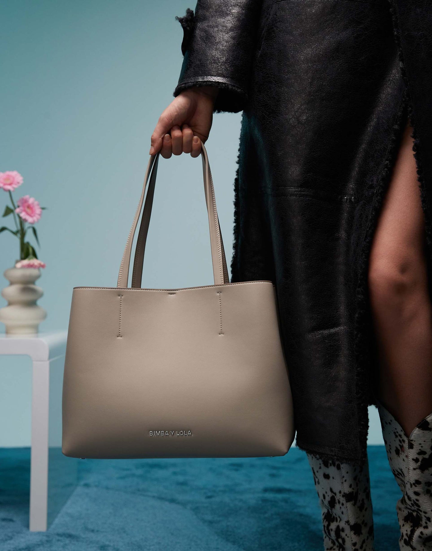 Large Leather Chihuahua Shopper Bag