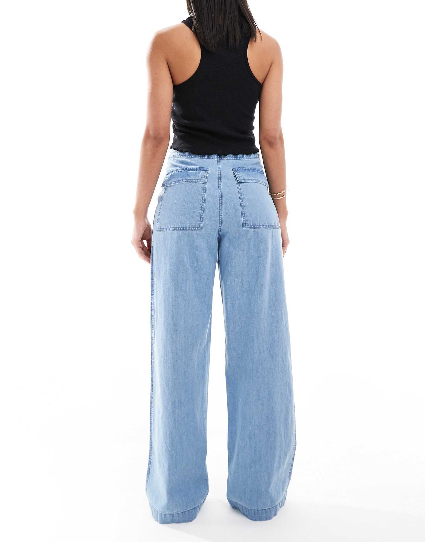 Soft Wide Leg Jean With Tie Waist