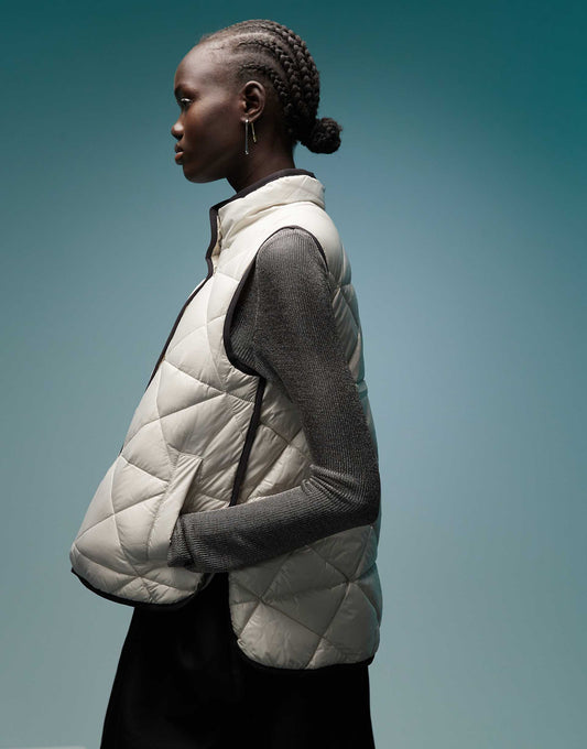 High Neck Quilted Gilet