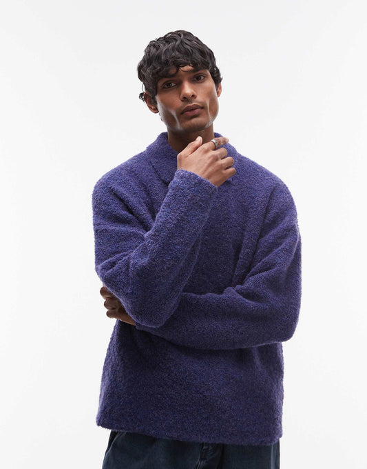 Oversized Fit Boucle Polo