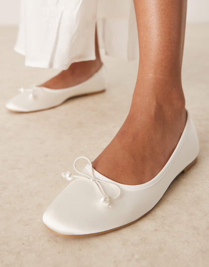 Adyra Ballet Shoes With Bow Detail