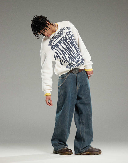 Emilio Jumper With Fantazy Fussball Graphic Print Off-White