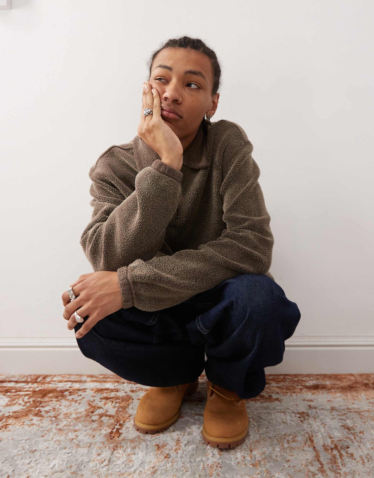 Trevor Fleece Half Zip Sweatshirt With Collar