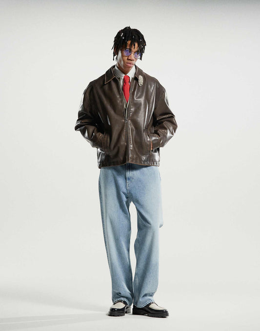 Space Relaxed Fit Straight Leg Jeans
