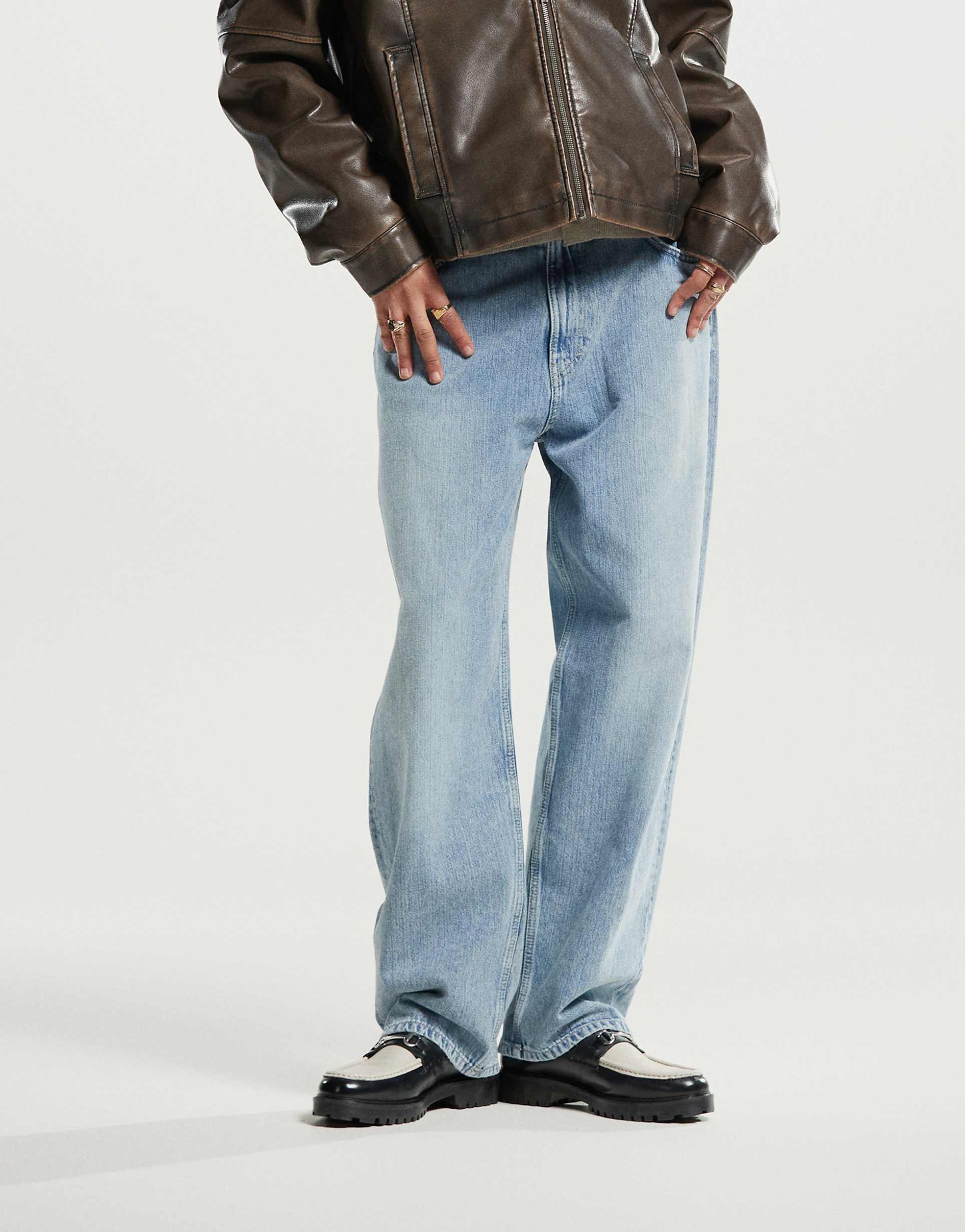Space Relaxed Fit Straight Leg Jeans