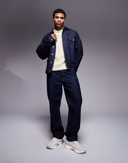 Oversized Boxy Fit Knitted Fisherman Rib Jumper