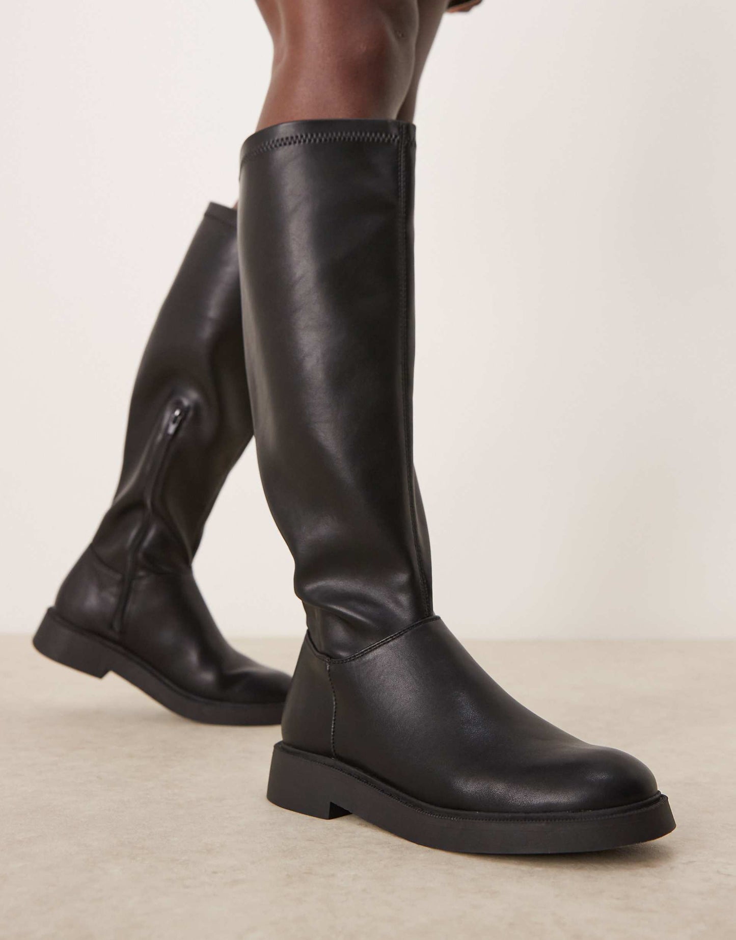 Pu Stretch Riding Boot