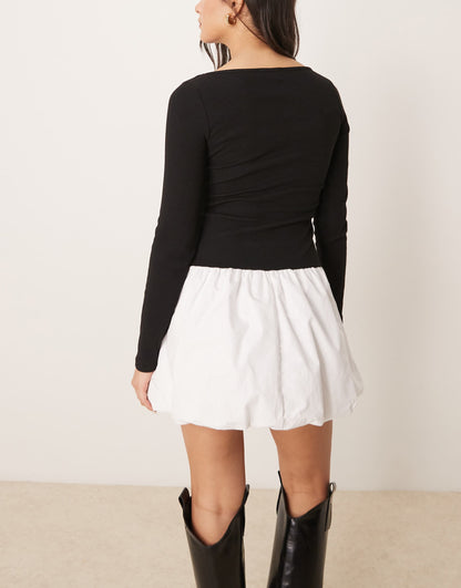 Bubble Skirt Mini Dress