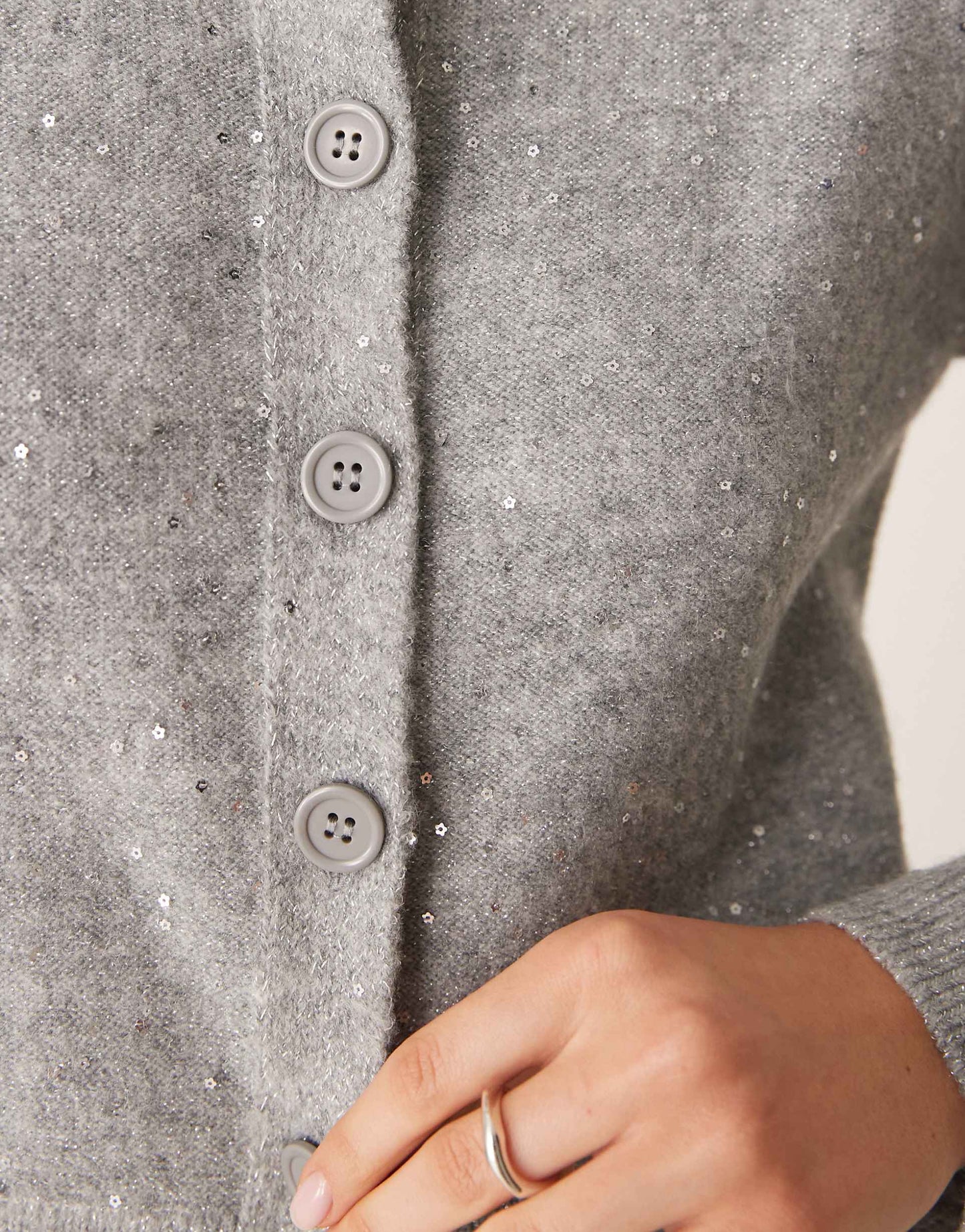 Sparkle Crew Neck Cardigan