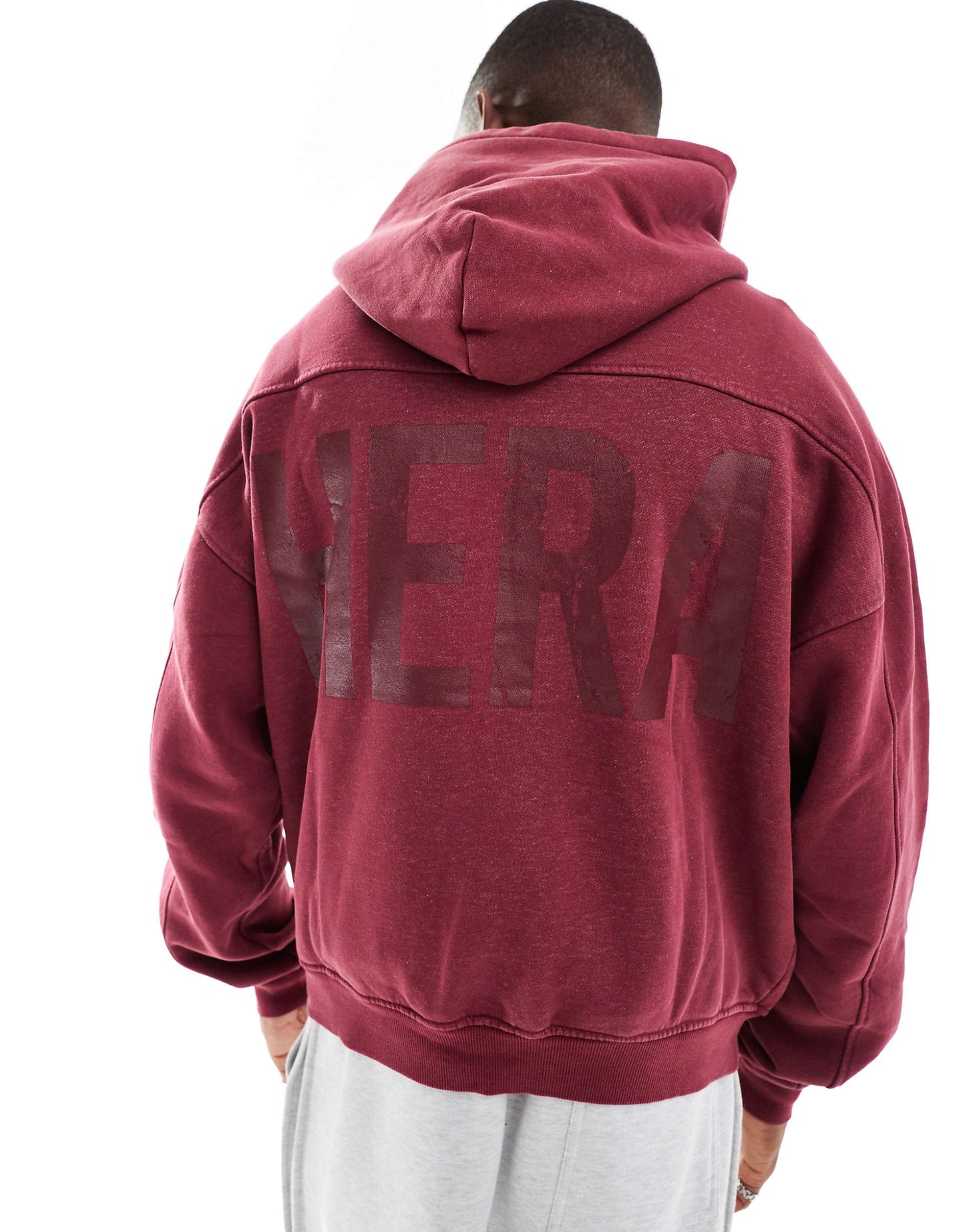 Mens Washed Graphic Hoodie