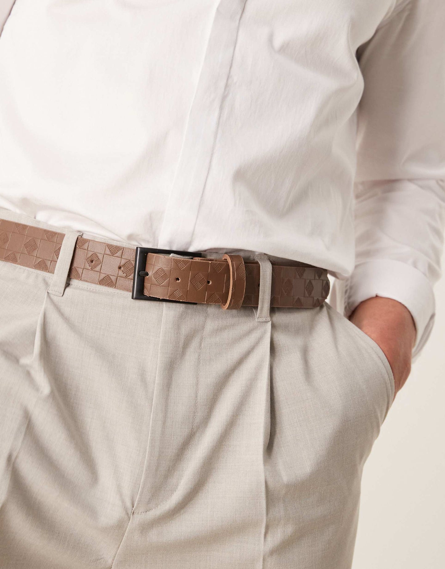 Embossed Checkerboard Belt