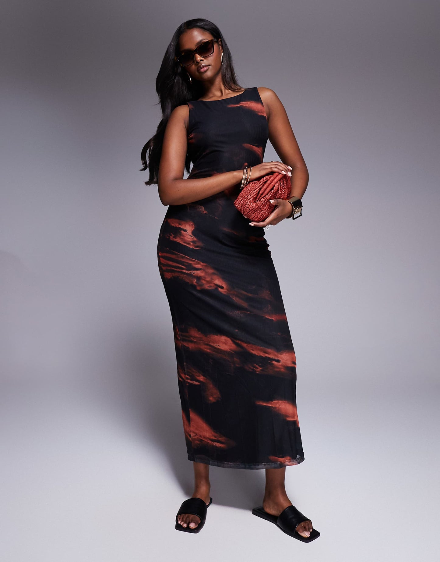 Racerneck Bodycon Maxi Dress