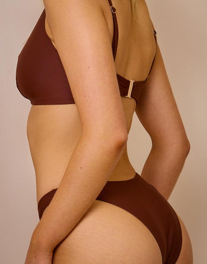 Ring Front High Leg Bikini Bottom