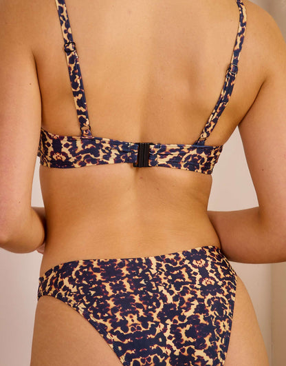 Animal Print High Leg Bikini Bottom