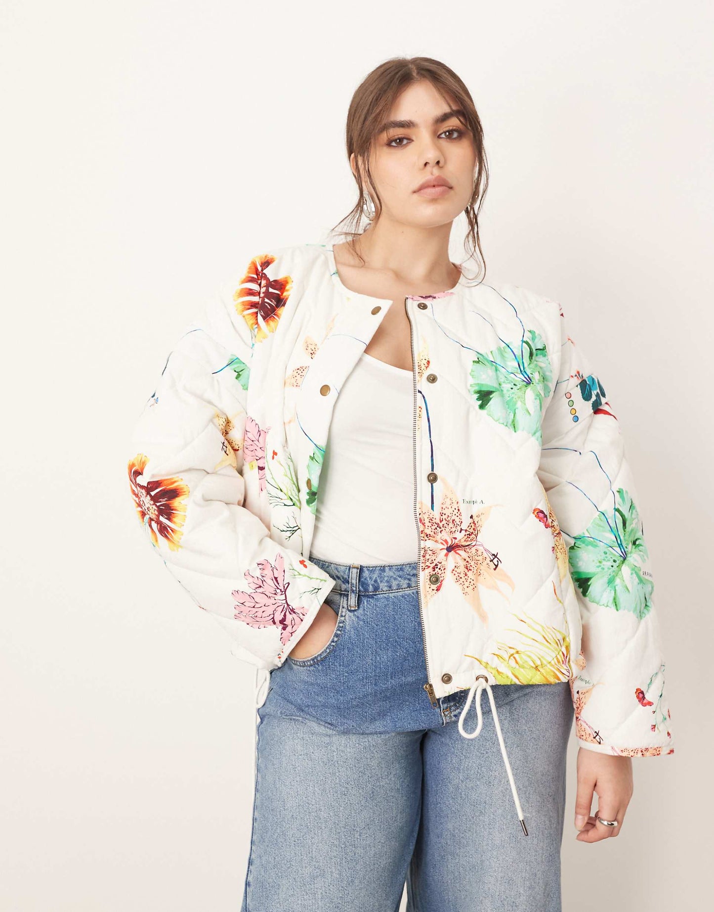 Curve Quilted Bomber Jacket