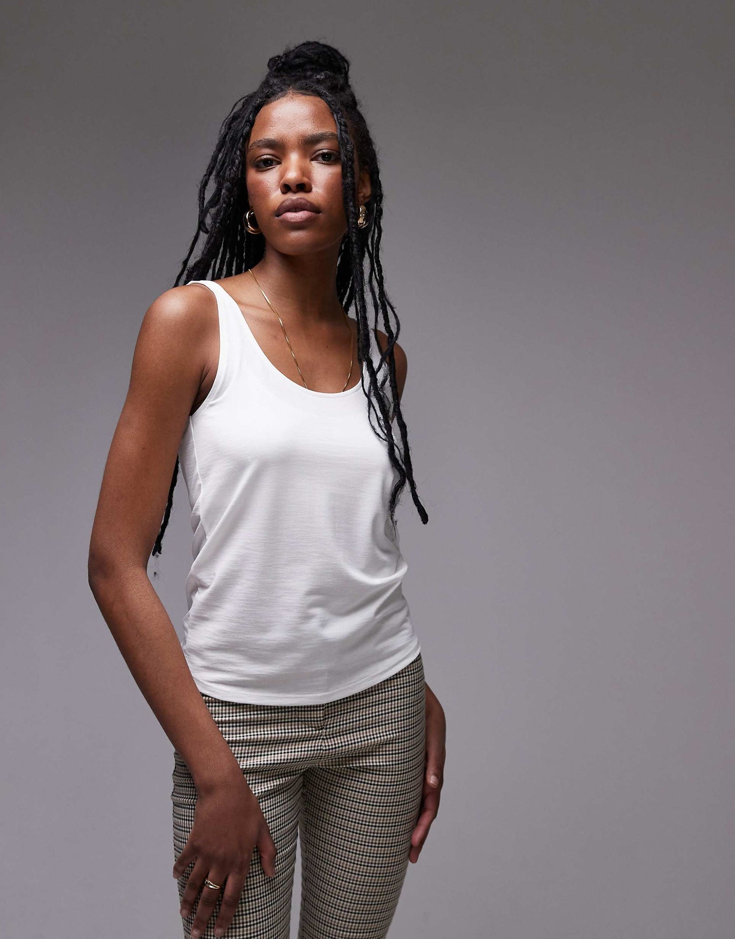 Slouchy Scoop Neck Vest