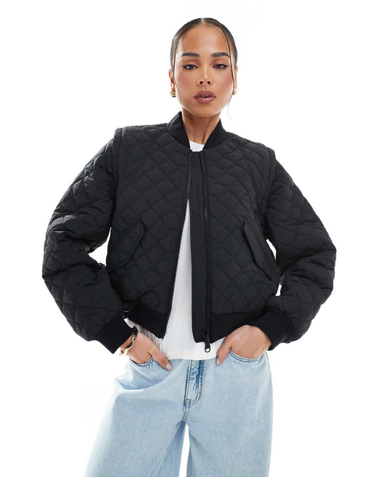Padded Bomber Jacket With Detachable Arms