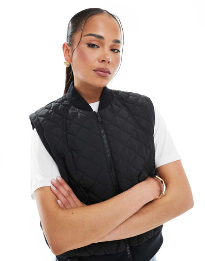 Padded Bomber Jacket With Detachable Arms