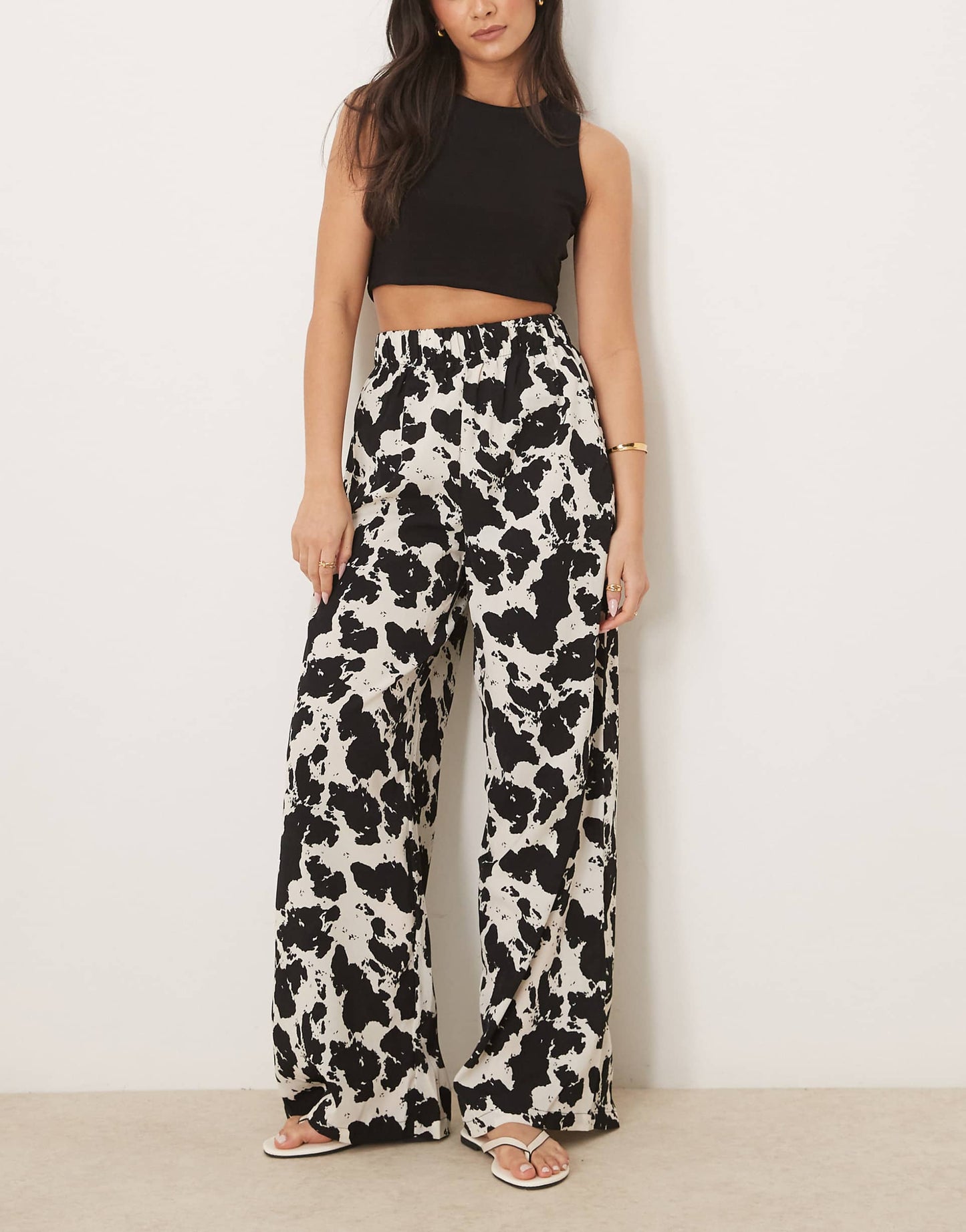 Pull On Wide Leg Trousers