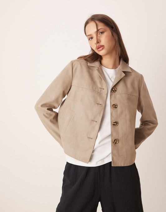 Faux Suede Jacket