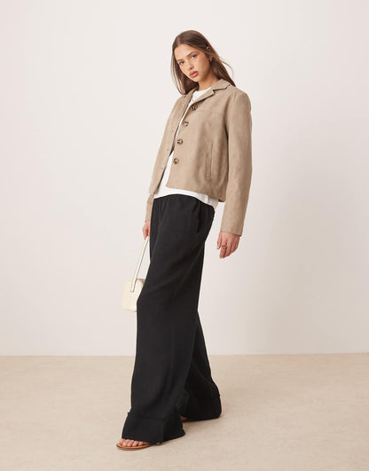Faux Suede Jacket