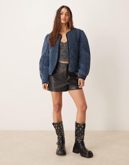 Natalia Quilted Velvet Jacket