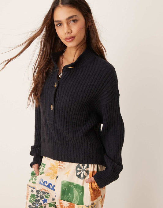 Cocoa Henley Jumper