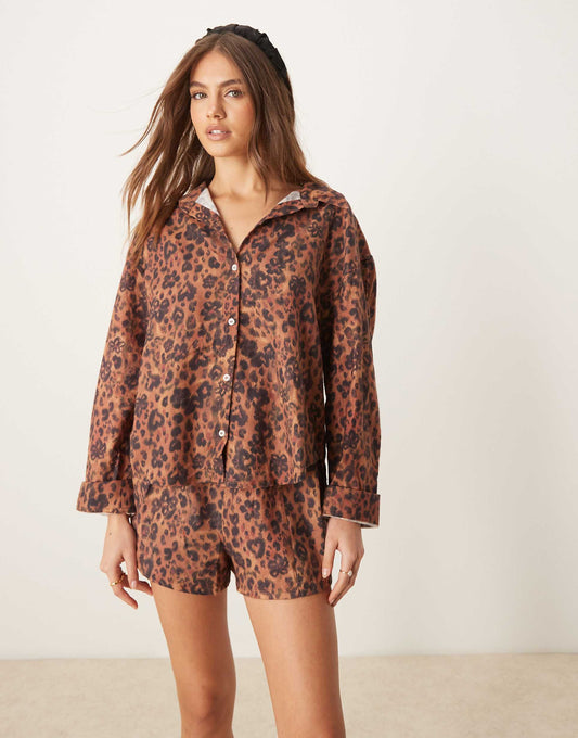 Early Morning Leopard Print Pyjamas