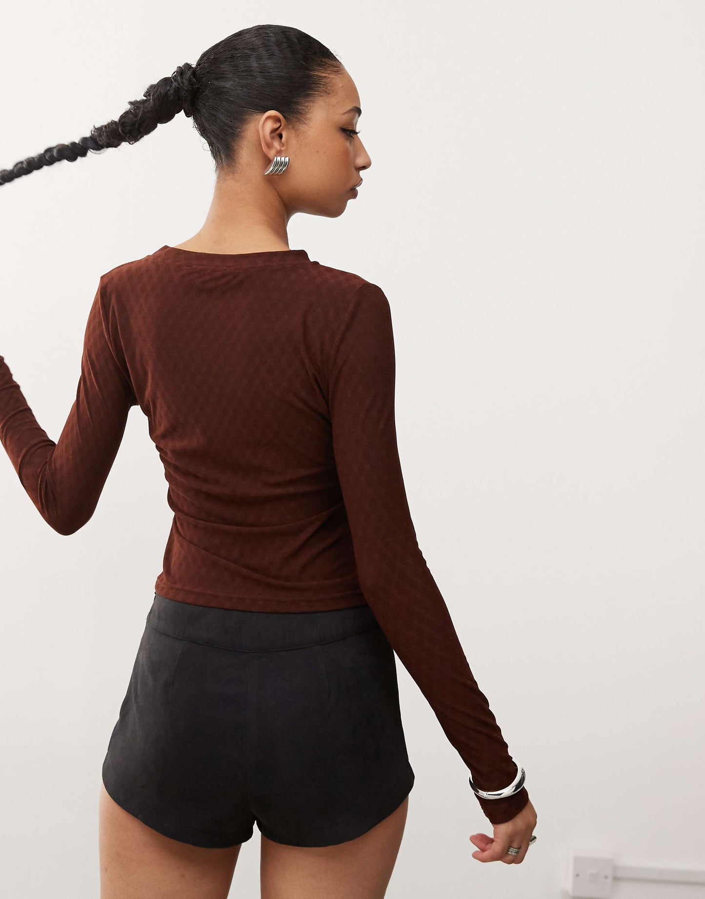 Kahula Button Through Argyle Cardigan Top