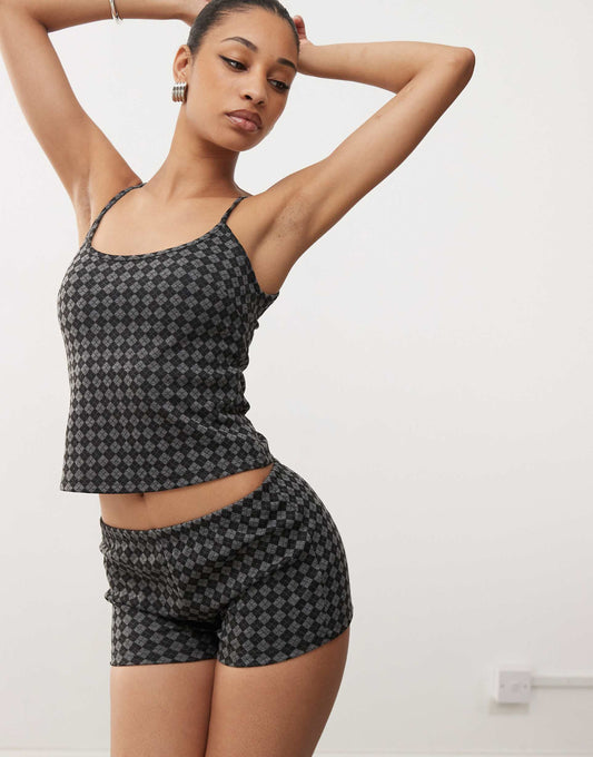 Atarah Knitted Argyle Cami Top Co-Ord