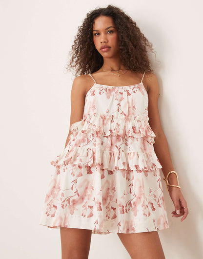 Ruffle Tiered Mini Dress