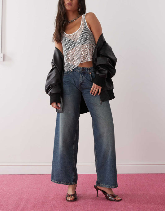 Roomy Extra Wide Low Rise Jeans