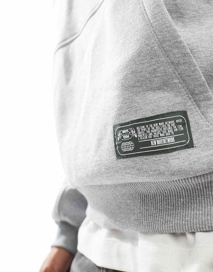 Oversized Boxy Hoodie With Label Detail And Back Print