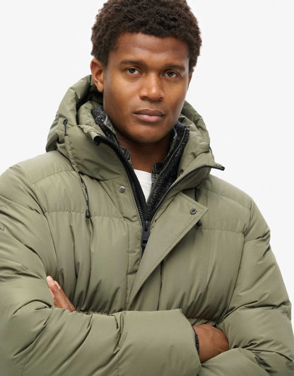 Hooded Sports Puffer Jacket