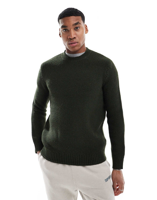 Merchant Textured Crew Jumper
