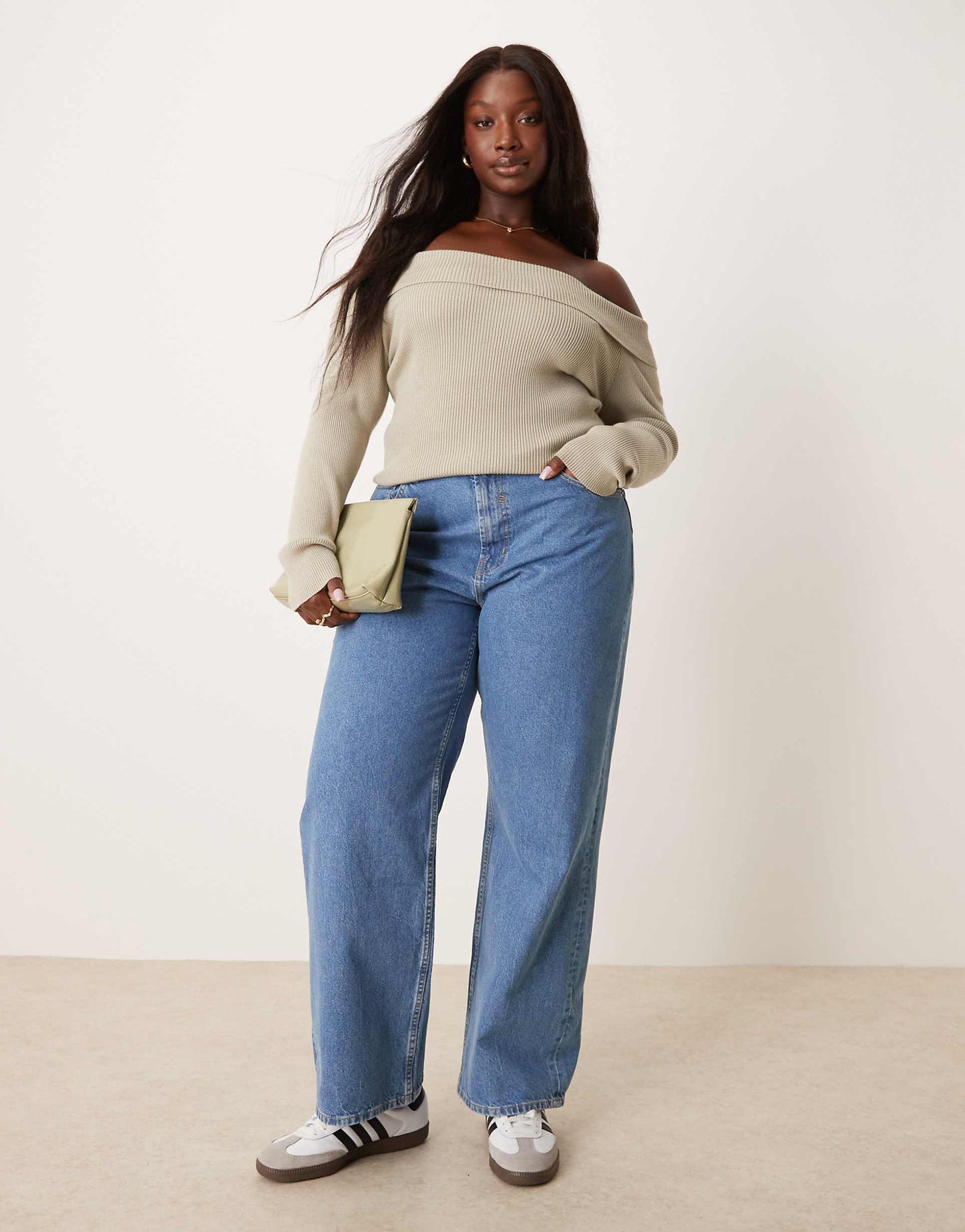 Curve Wide Leg Dad Jeans