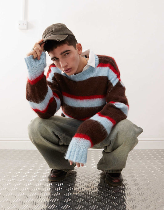 Brushed Oversized Crew Neck Jumper