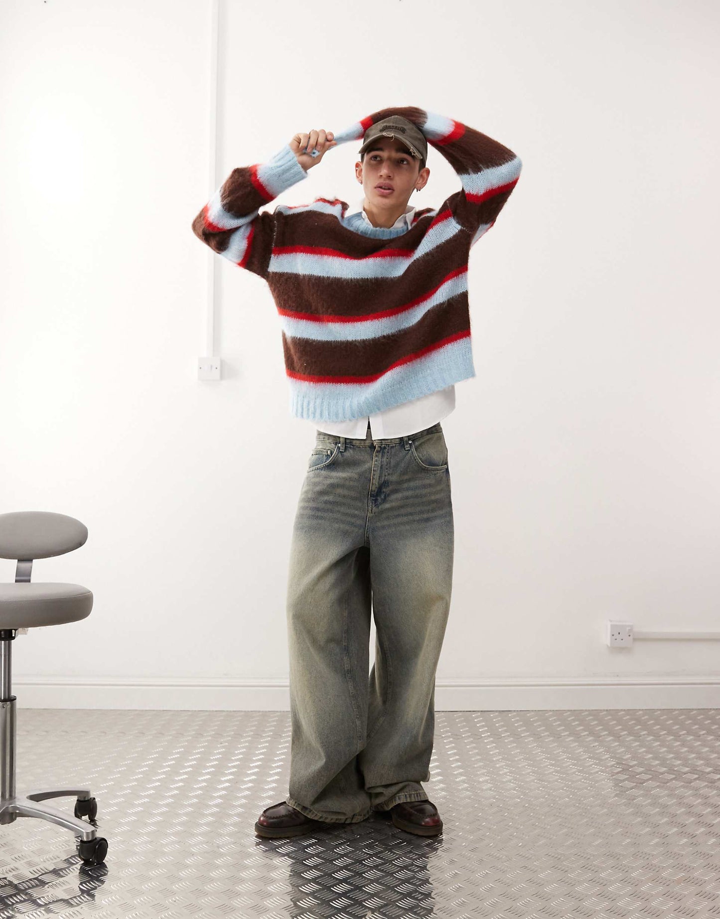 Brushed Oversized Crew Neck Jumper